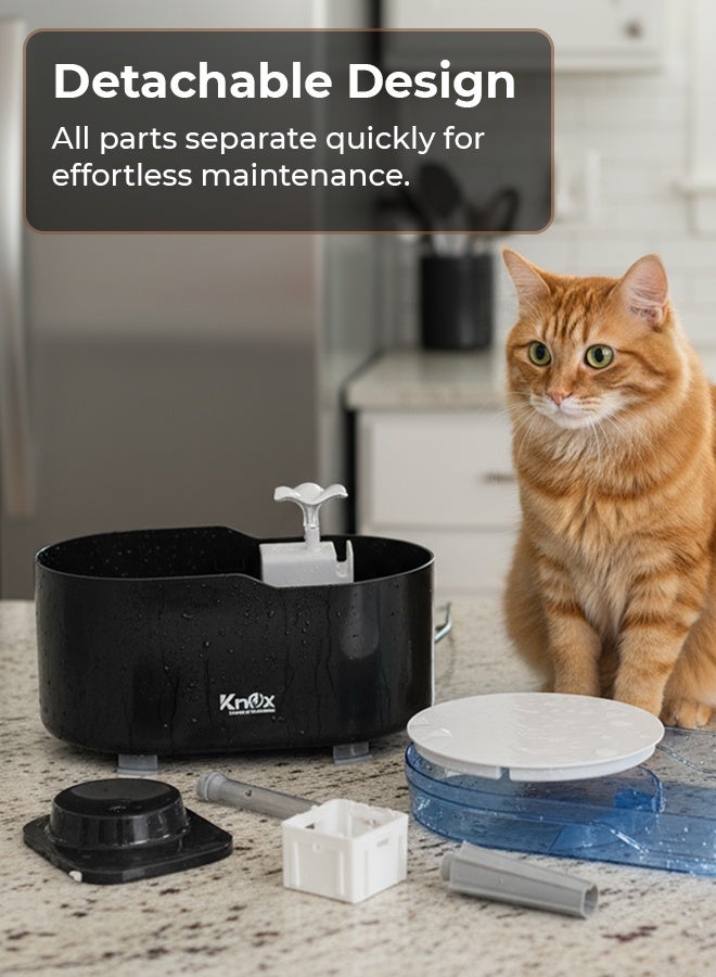Knox Powering Generations Knox Cat Water Fountain 2.8L/88oz, Automatic Pet Water Dispenser for Cats & Dogs, Quiet Drinking Fountain with Filter, Indoor Pet Fountain for Healthy Hydration - Image 4