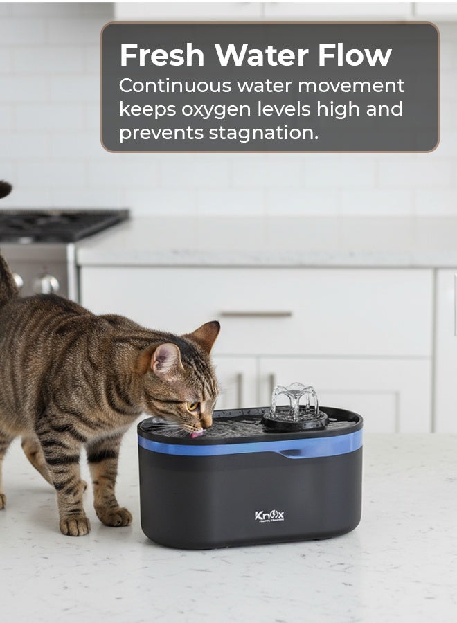 Knox Powering Generations Knox Cat Water Fountain 2.8L/88oz, Automatic Pet Water Dispenser for Cats & Dogs, Quiet Drinking Fountain with Filter, Indoor Pet Fountain for Healthy Hydration - Image 3