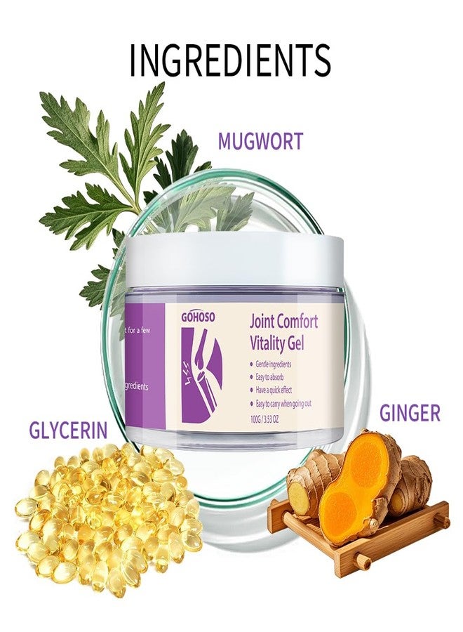 ENVISHA جل مشترك بنفسجي، كريم تدليك مهدئ مع الكركم للظهر والرقبة والمفاصل والعضلات - جل مرطب لأسلوب الحياة النشط - Image 2