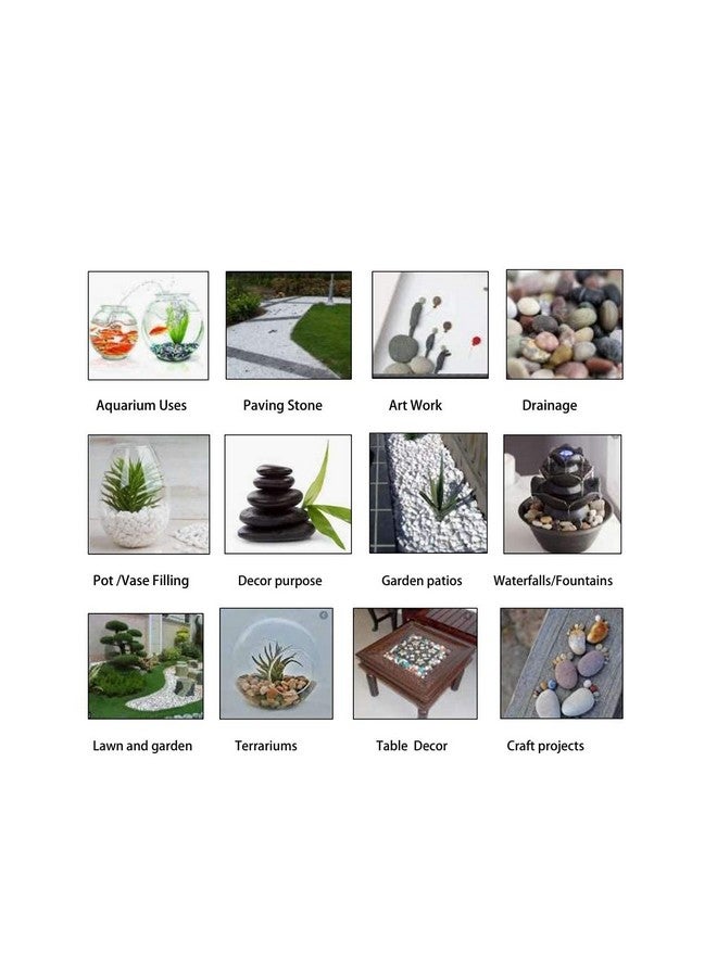 VANNEF Stone Polished Glossy Decortaive Onyx Pebbles Stones for Home Decor, Garden, Table Decoration and Vase Fillers (Naturalmulti_950gm) - Image 2