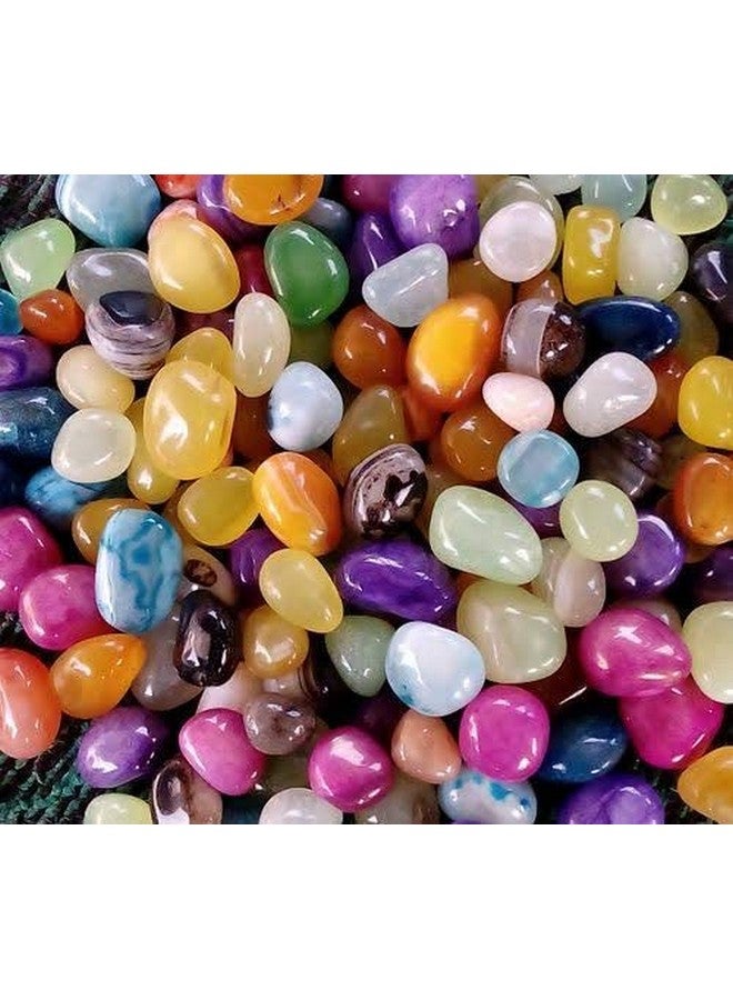 VANNEF Stone Polished Glossy Decortaive Onyx Pebbles Stones for Home Decor, Garden, Table Decoration and Vase Fillers (Naturalmulti_950gm) - Image 1