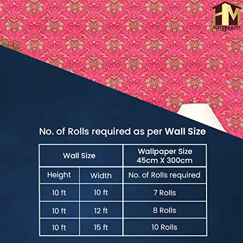 HOMEMATES Self-Adhesive Wallpaper Waterproof Old Furniture Vinyl Stickers Wooden Door Wardrobe Desktop PVC Wall Papers 45 X 304 CM- (Dmask) - Image 5