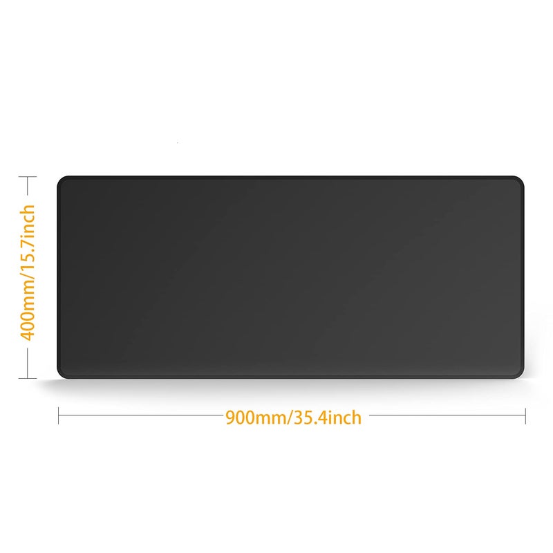 ALSISK XXL Black Gaming Mouse Pad 35.4X15.74X0.12 Inch(900X400X3MM),with Non-Slip Base,Waterproof and Foldable Pad,Desktop Pad Suitable for Gamers,Suitable for Work,Office and Home - Image 2