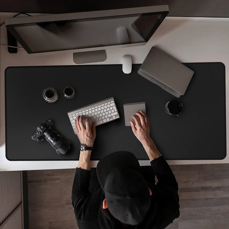 ALSISK XXL Black Gaming Mouse Pad 35.4X15.74X0.12 Inch(900X400X3MM),with Non-Slip Base,Waterproof and Foldable Pad,Desktop Pad Suitable for Gamers,Suitable for Work,Office and Home - Image 5