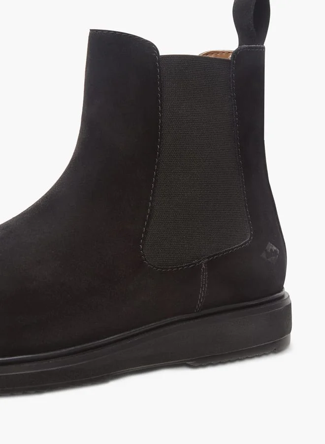 Lee Cooper Men's Solid Slip-On Chelsea Boots with Pull Tab