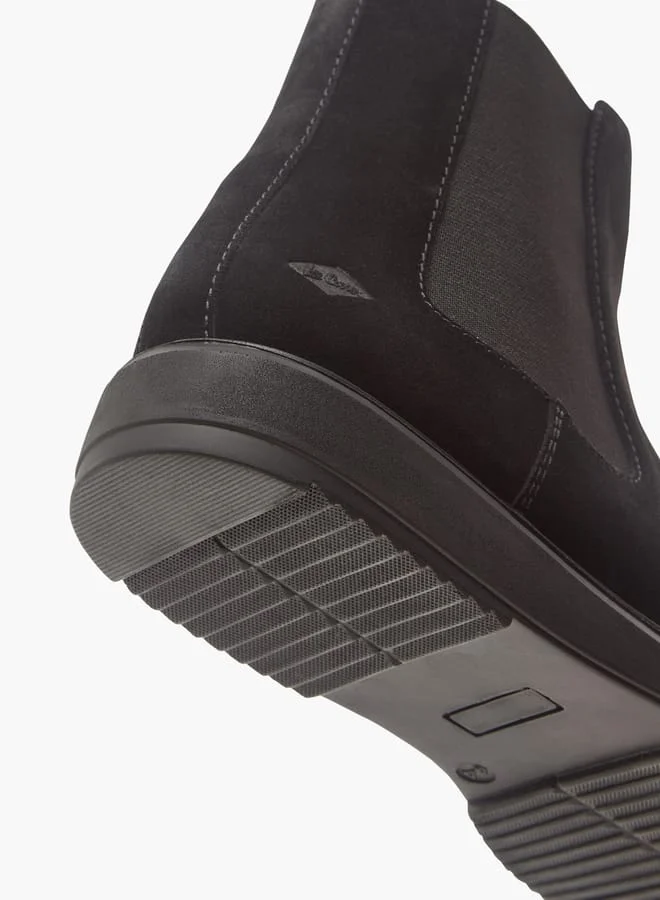 Lee Cooper Men's Solid Slip-On Chelsea Boots with Pull Tab