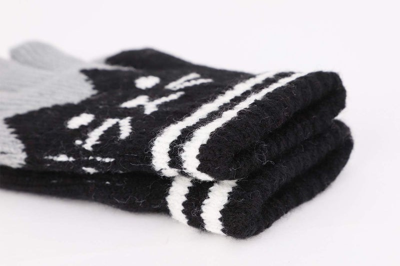 PURFUN Kids Cartoon Cat Full Finger Gloves Girls Boys Winter Thermal Skate Cycling Ski Knitted Gloves Mittens for 3-6 Yrs - Image 5