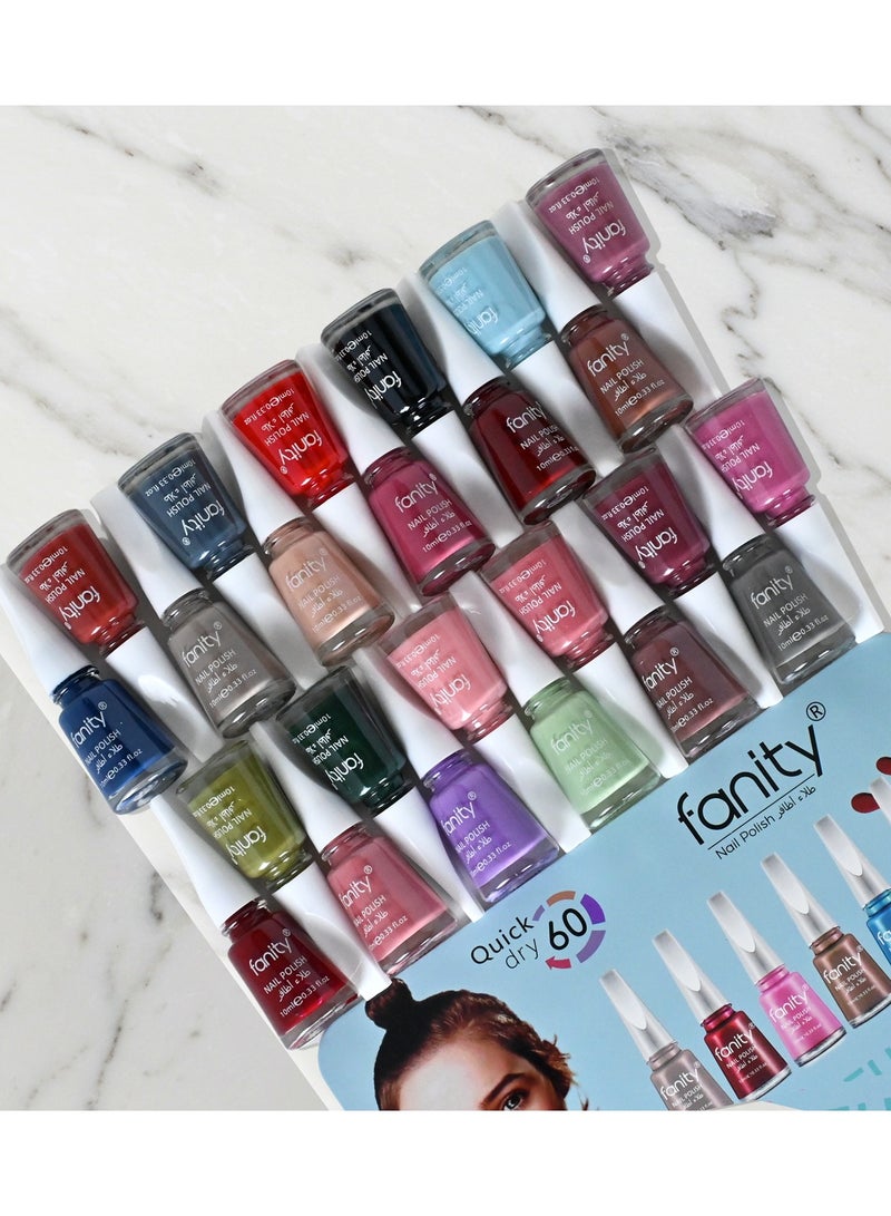 فانيتي طقم طلاء اظافر يحتوي على 24 قطعة متعددة الألوان - Image 1