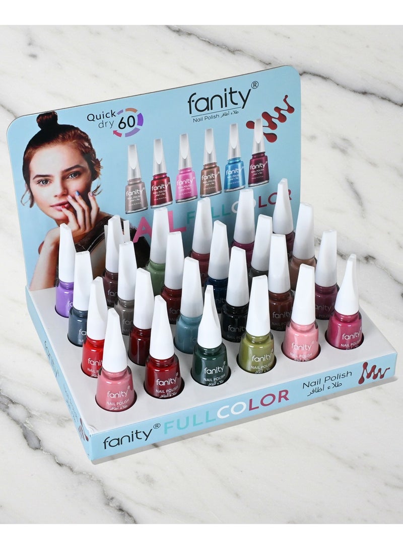 فانيتي طقم طلاء اظافر يحتوي على 24 قطعة متعددة الألوان - Image 2
