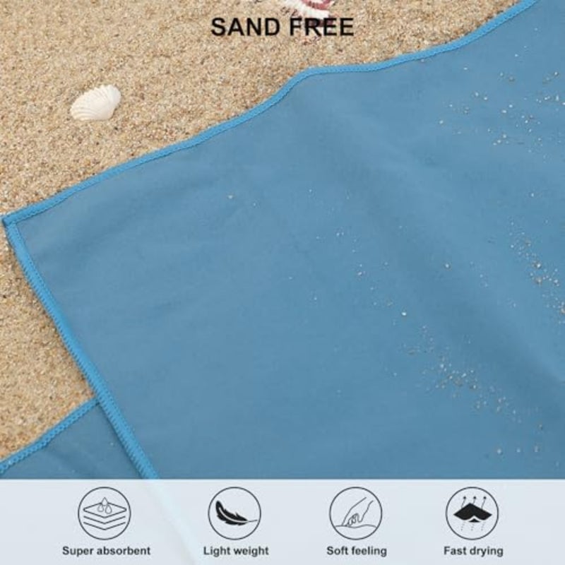Microfiber Towel Perfect Travel and Gym and Camping Towel. Quick Dry - Super Absorbent - Ultra Compact - Lightweight. Suitable for Trip, Beach, Shower, Backpacking, Pool - Image 5