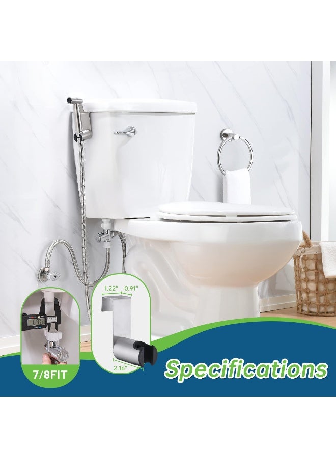 Fekivasy Handheld Bidet Sprayer for Toilet Muslim Shower Water Jet Spray for Toilet Bidet Faucet Cloth Diaper Sprayer for Baby Wash Adjustable Water Pressure with Bidet Hose for Feminine Wash - Image 2