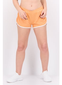 Women Solid Basic Short, Orange