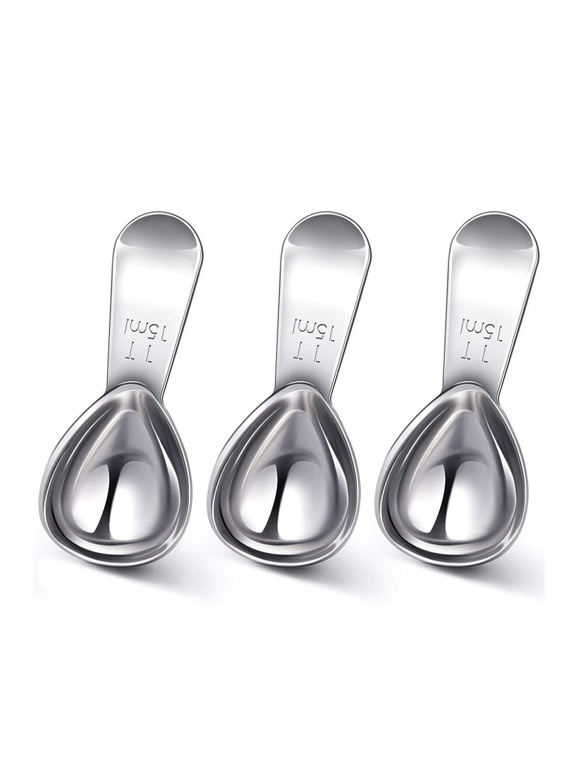 Y&D 3 Pieces Coffee Scoop Stainless Steel Scoops Short Handle Tablespoon Measuring Spoons for Tea Sugar  - Image 1