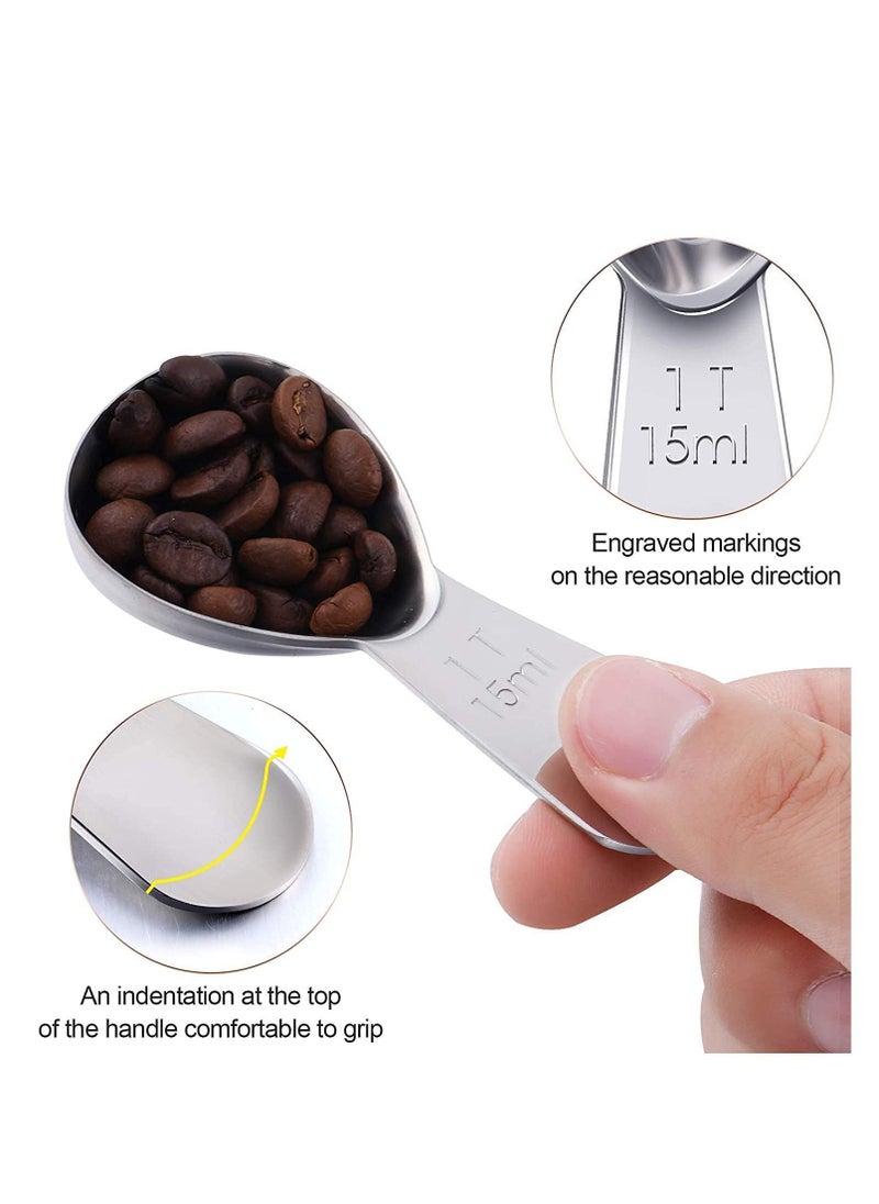 Y&D 3 Pieces Coffee Scoop Stainless Steel Scoops Short Handle Tablespoon Measuring Spoons for Tea Sugar  - Image 3