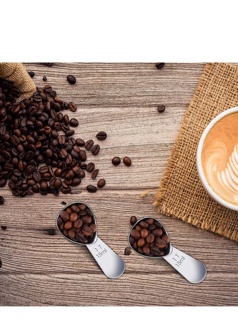 Y&D - 3 Pieces Coffee Scoop Stainless Steel Scoops Short Handle Tablespoon Measuring Spoons for Tea Sugar - Image 1