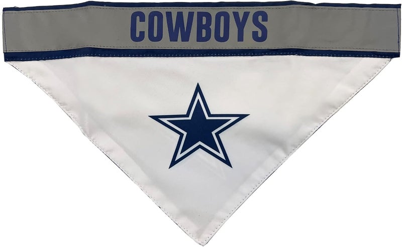 Pets First NFL Dallas Cowboys TIE Bandana, Small/Medium. Dog Football Reflective Bandana Scarf Bib for Pet, Cat, or Dog. The Ultimate Game-Day, Party Bandana - Image 3