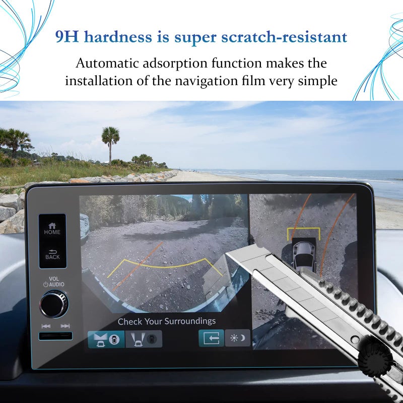 SKTU for 2024 2025 Honda Pilot Screen Protector for 2023-2025 Honda Pilot EX-L/TrailSport/Touring/Elite/Black Edition 9-Inch Screen Tempered Glass Honda Pilot 2024 2025 Accessories [Anti-Scratch&Glare, Ultra-Clear, 9H Hardness] - Image 2