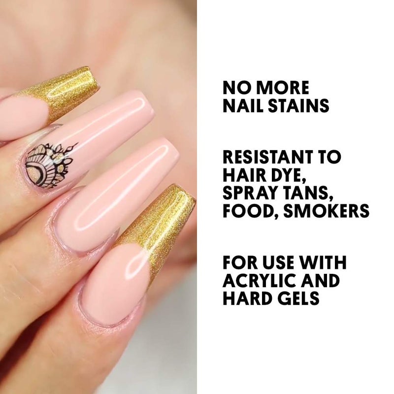 Young Nails Stain Resistant Gel Top Coat - Professional Grade Clear Gel Nail Polish Top Coat, No Wipe UV Gel Top Coat for Acrylic and Hard Gel Nails, Prevents Discoloration, UV & LED Cure - 1/3 oz - Image 5