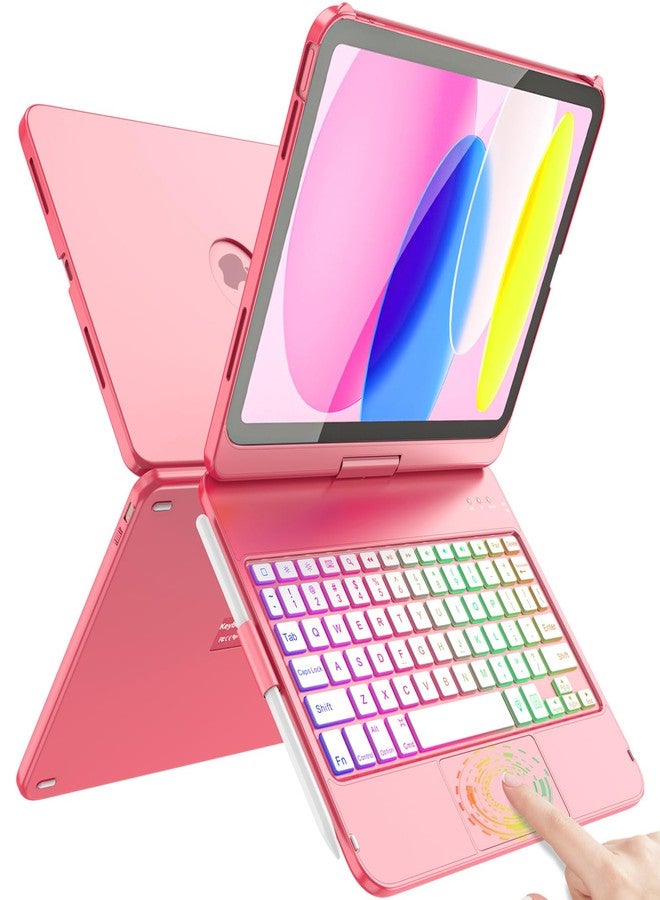 Fuwang Touch Keyboard Case For Ipad (A16) 11Th Generation 11 Inch 2025 &10Th 10.9 2022, 360° Rotate Backlit 10Th With Multi-Touch Trackpad - Image 1