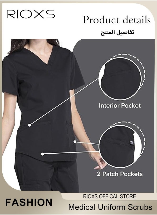 Unisex Medical Uniform Scrubs, Women And Men Scrubs Set, Professionals Medical Scrubs Short Sleeve Top And Pants For Workwear, Soft Stretch V-Neck Top And Trousers - pzsku/Z8B7ADA124E44CD634894Z/45/_/1734748255/dd1797a6-852e-43e9-a105-b2cae13fda94