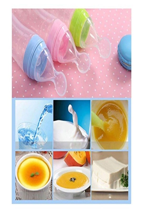 First trend Squeezy Silicone Food Feeder with Spoon, 125ml (Blue) - Image 5