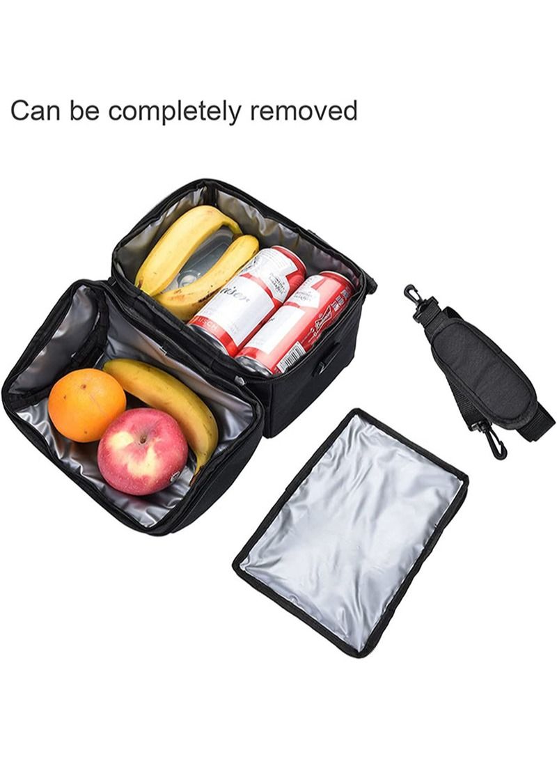 Double Insulated Baby Lunch Bags Adult Reusable Lunch Box Refrigerated Tote Bag with Double Compartment Lunch Storage Box  - Image 5