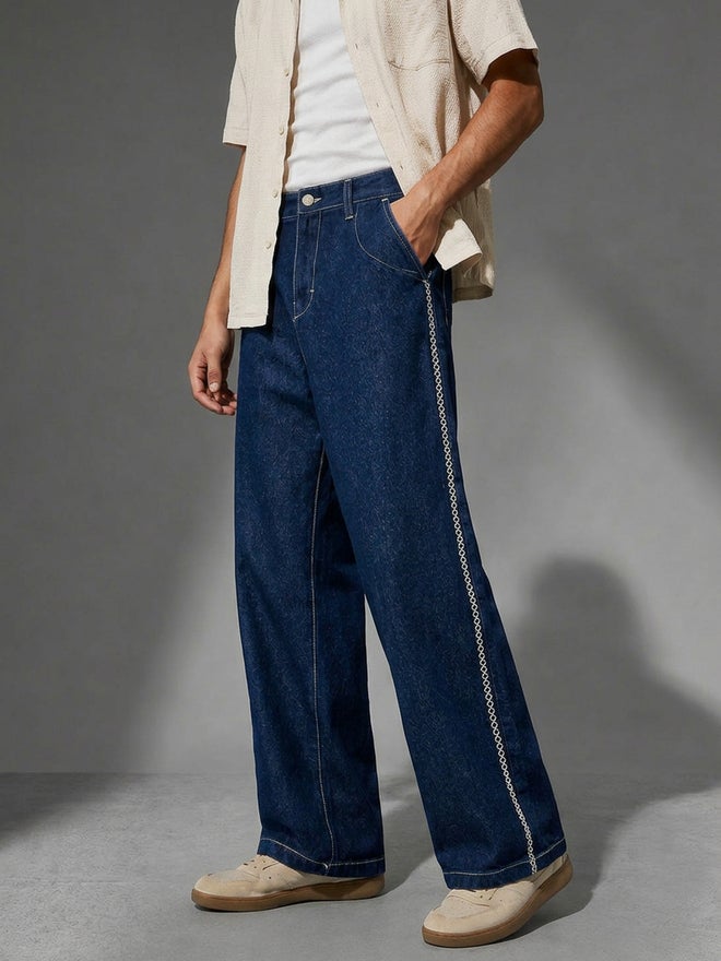 Styli Men Baggy Jeans with Contrast Stitch - Image 3