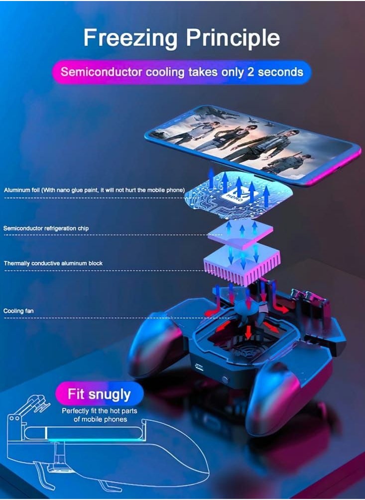 Memo - DL88 Mobile Game Controller Cooling Fan With Pair Of Finger Sleeve - Image 1