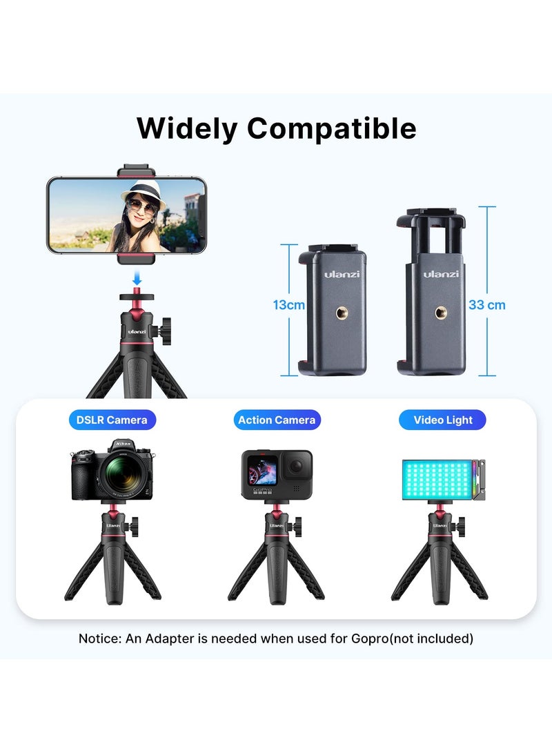 ULANZI MT-08 Extendable Tripod Mount & Handheld Stand for Smartphones (iPhone 11 Series, Samsung, OnePlus, Google) and Compact Cameras (Canon G7X Mark III, Sony RX100 VII, Sony A6400/A6600) - Image 2