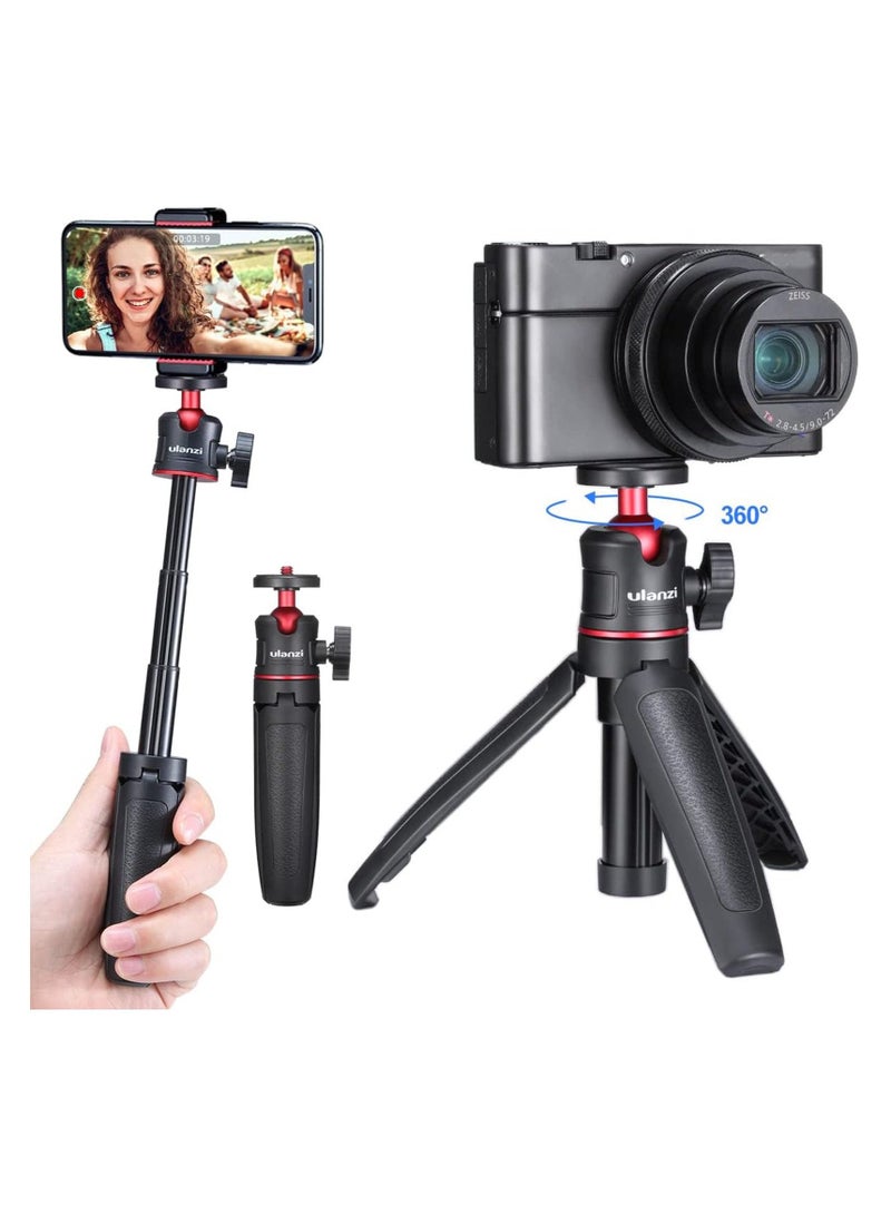 ULANZI MT-08 Extendable Tripod Mount & Handheld Stand for Smartphones (iPhone 11 Series, Samsung, OnePlus, Google) and Compact Cameras (Canon G7X Mark III, Sony RX100 VII, Sony A6400/A6600) - Image 1