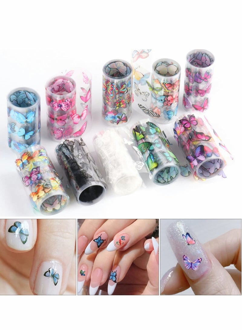 KASTWAVE Butterfly Nail Art Stickers, Decals 3D Self-Adhesive Nail Decals Butterfly Designs with Storage Box DIY Nail Decorations - Image 5