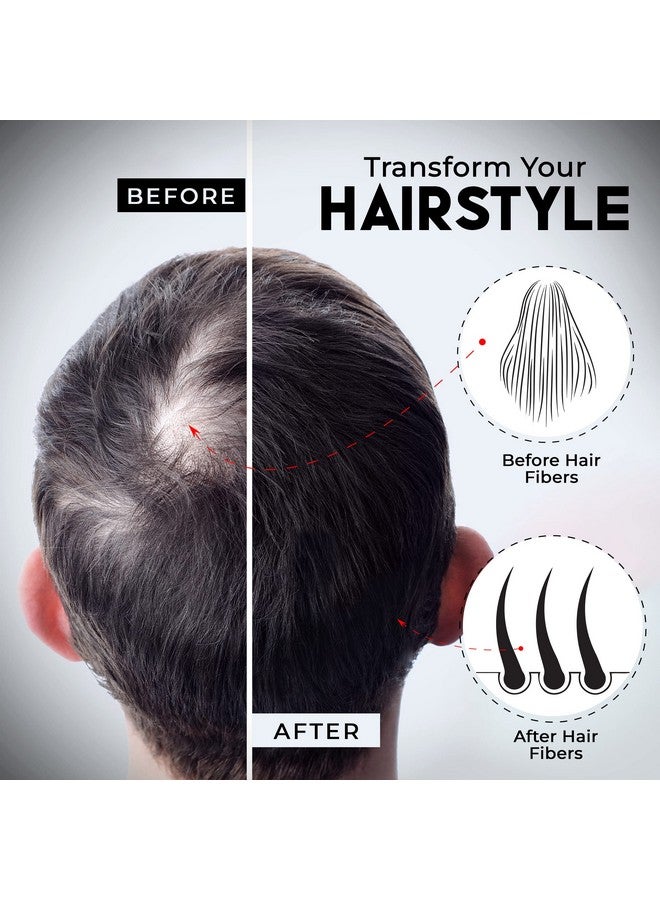 Elevate Hair Fibers For Thinning Hair (Black) 100% Natural & Undetectable Keratin Hair Fibers To Instantly Thicken Thinning & Balding Hair In 30 Sec For Men & Women Natural Hair Loss Concealer 28G - Image 3