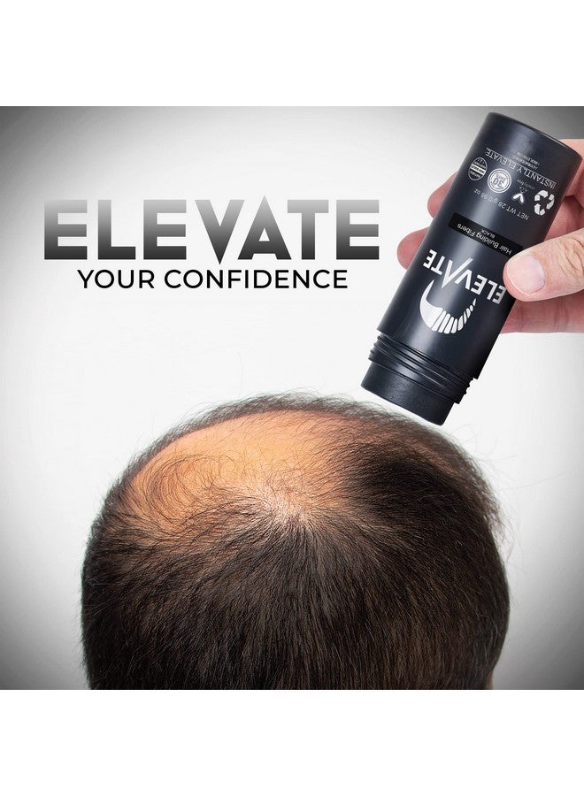Elevate Hair Fibers For Thinning Hair (Black) 100% Natural & Undetectable Keratin Hair Fibers To Instantly Thicken Thinning & Balding Hair In 30 Sec For Men & Women Natural Hair Loss Concealer 28G - Image 5