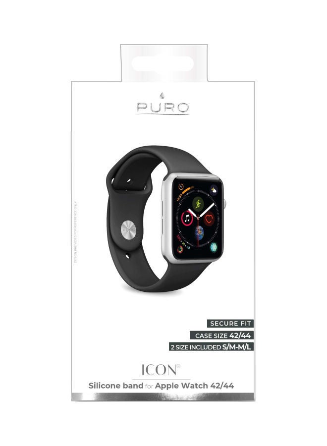 NIBEMINENT Icon Replacement Smartwatch Band For Apple Watch 42/44mm Black  - Image 4