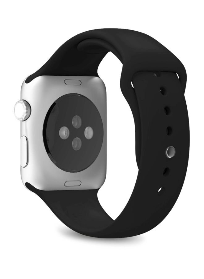 NIBEMINENT Icon Replacement Smartwatch Band For Apple Watch 42/44mm Black  - Image 2