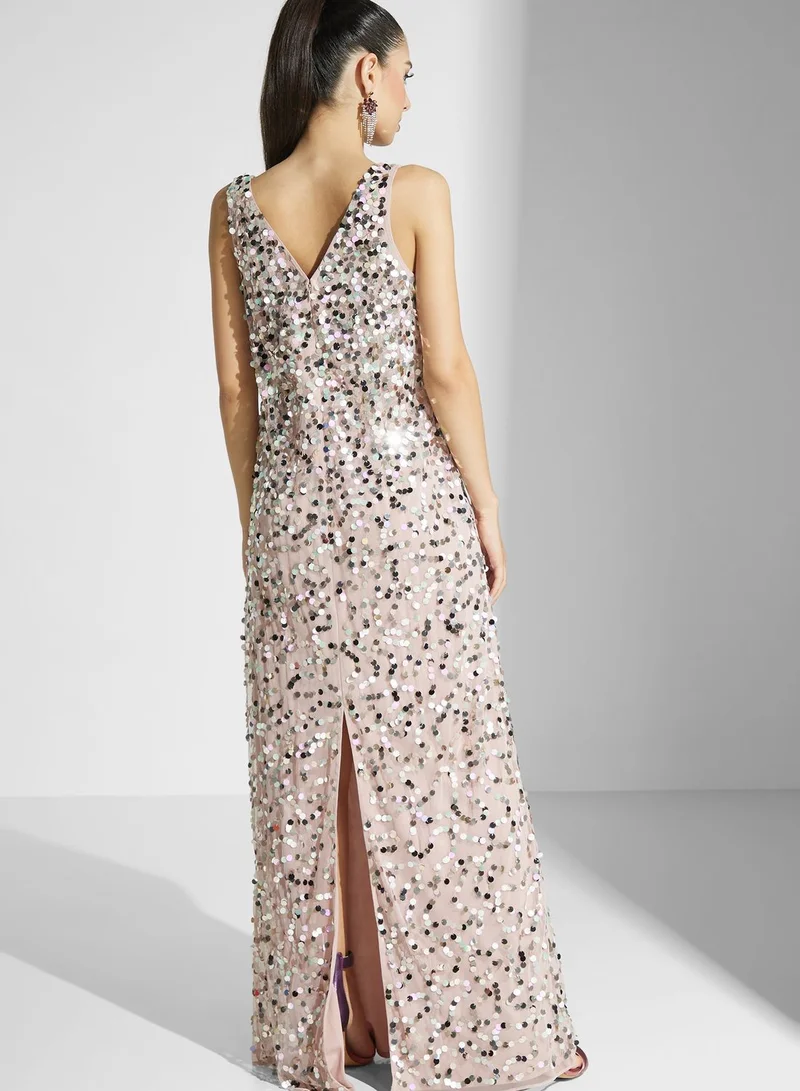 Namshi x Embellished Maxi Dress