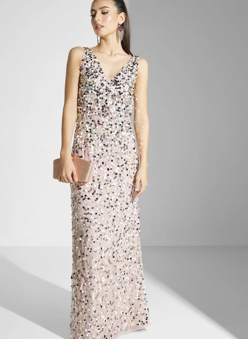 Namshi x Embellished Maxi Dress