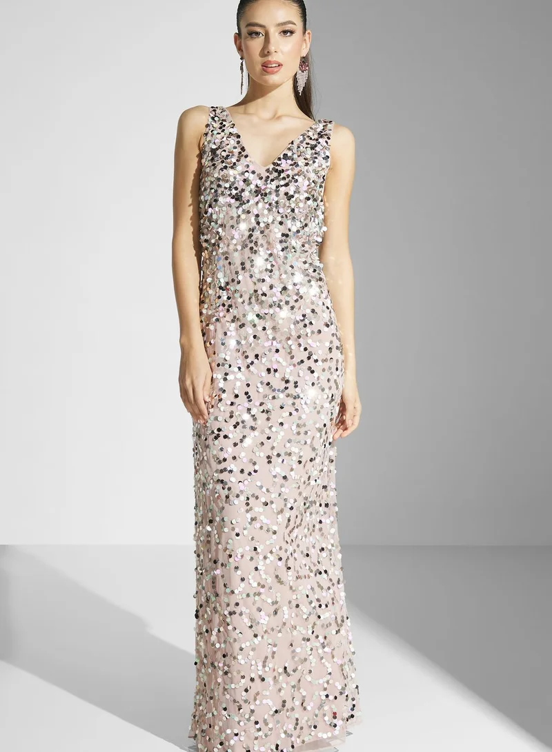 Namshi x Embellished Maxi Dress