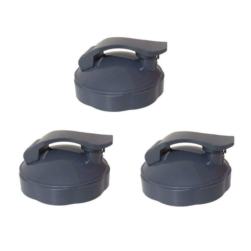 Blendin Replacement Parts Compatible with Nutribullet 600W 900W NB101B NB101S NB201 NBR0601 NBR1201 NB91301 900 Pro Series Blenders 3 Pack Flip Top ToGo Lids