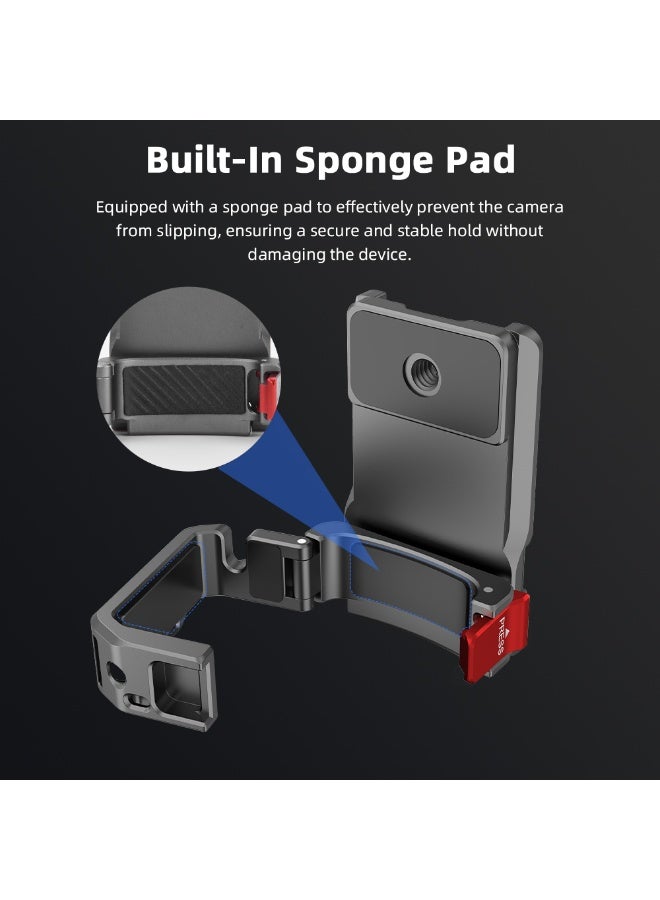 BRDRC Aluminum Magnetic Base for DJI Osmo Pocket 3 – Multi-Functional Mount with Expansion Ports, Sponge Padding, Strong Magnetic Hold & Accessory Adapter for Backpack Clip, Tripod, Handle - Image 5