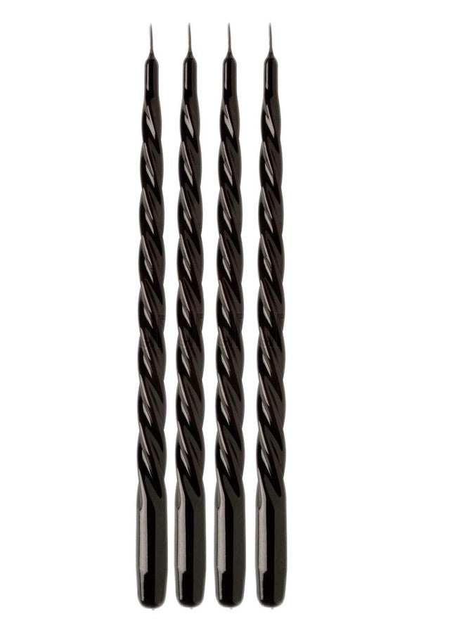 Luces Paraffin Wax Smokeless Scented Black Colour Twisted Stick Candles Decorations for Living Room Pack of 6 - Image 3