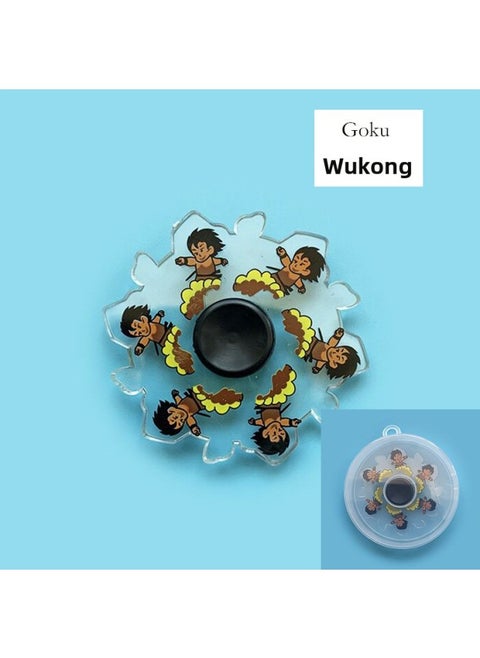 Naruto Shippuden Spinning Top Toy Finger Spinning Top Dynamic Running Sharingan Finger Toy Kids Playset-Color:Wukong + Box