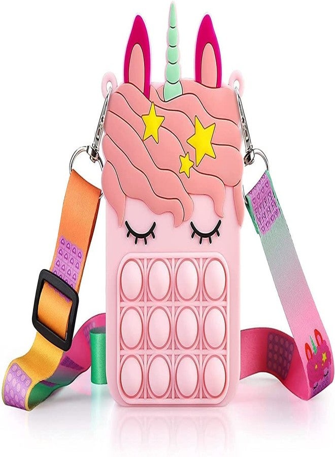 YBN Combo of Fidget Popit Pouch & Sling Bag for Kids Pop it Stationary Kit - Coin Pouch, Stationary Organizer Set / Birthday Return Gifts for Girls, Kids & Children (Multicolor ) -Pack of 2 - Image 4