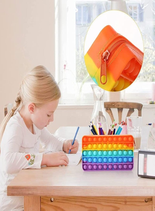 YBN Combo of Fidget Popit Pouch & Sling Bag for Kids Pop it Stationary Kit - Coin Pouch, Stationary Organizer Set / Birthday Return Gifts for Girls, Kids & Children (Multicolor ) -Pack of 2 - Image 5