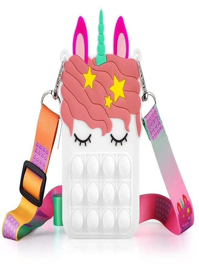 YBN Combo of Fidget Popit Pouch & Sling Bag for Kids Pop it Stationary Kit - Coin Pouch, Stationary Organizer Set / Birthday Return Gifts for Girls, Kids & Children (Multicolor ) -Pack of 2 - Image 2