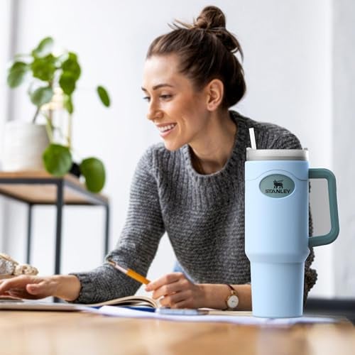 ENCASED Full-Sleeve Silicone Skin for Stanley 40oz Tumbler with Handle, Dent + Scratch Protection, Non-Slip Boot Case (Sky Blue) - Image 4