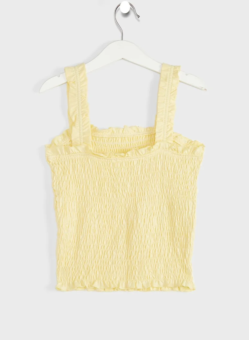 مانجو بلوزة مزمومة بياقة مربعة