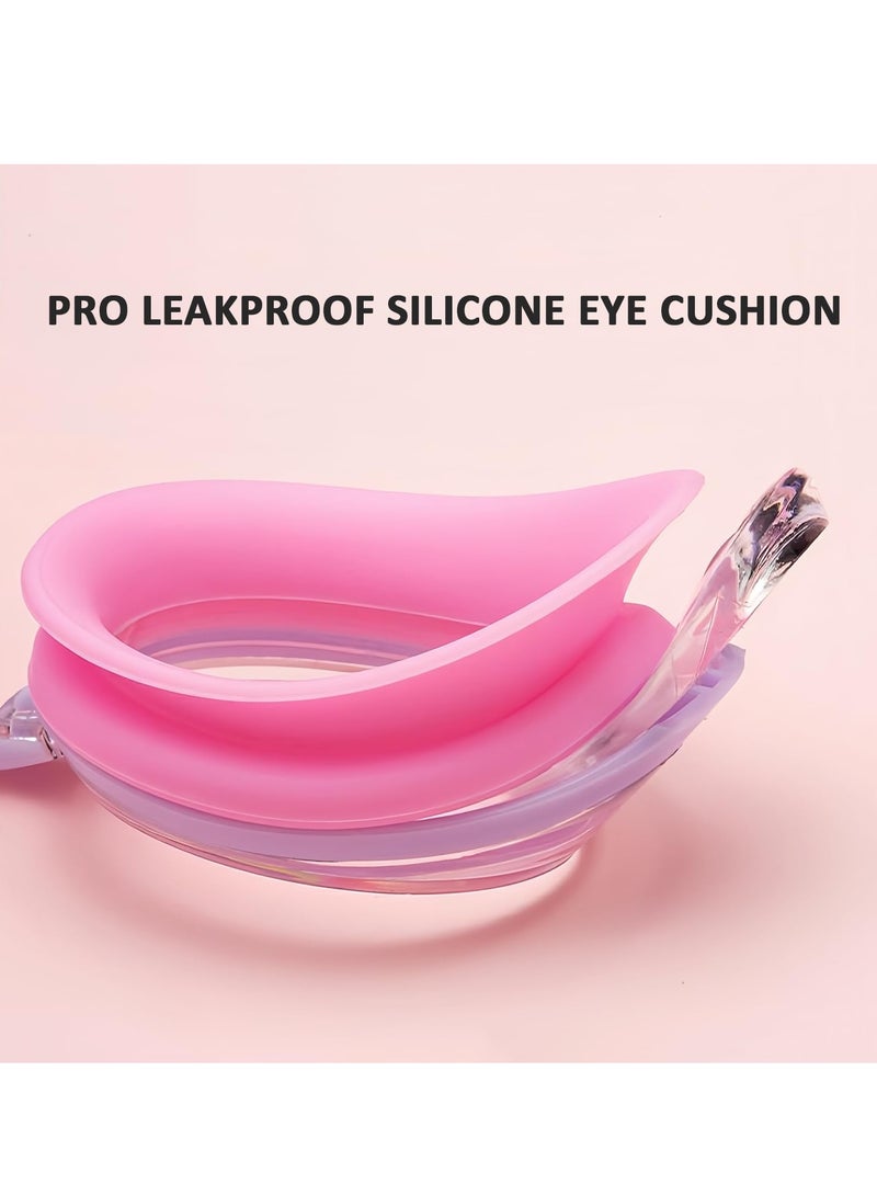 Excefore نظارات سباحة للأطفال، 2 قطعة من السيليكون الناعم مقاومة للضباب ومضادة للتسرب مع رؤية واضحة، حزام رأس قابل للتعديل ورؤية واسعة، عدسات حماية من الأشعة فوق البنفسجية بدون تسرب للأطفال من 3-15 سنة - Image 3