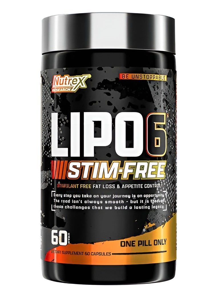 Nutrex Research Nutrex, Lipo 6 Stim Free, Fat Loss & Appetite Control, 60 Caps, 60 Servings  - Image 1