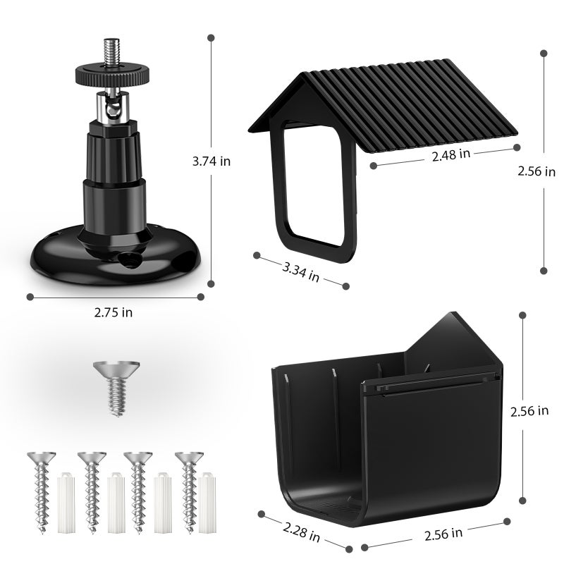 Wall Mount Protective Cover Compatible with Wyze Cam V3 Weatherproof 360 Degree Adjustable Indoor/Outdoor Mounting Cover Case (1-Pack, Black) - Image 5